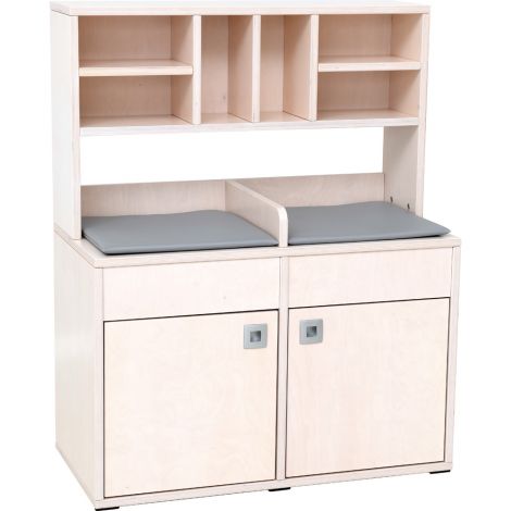 Dulapior-masa dubla de infasat de jucarie pentru papusi, gradinita si scoala - imagine 10